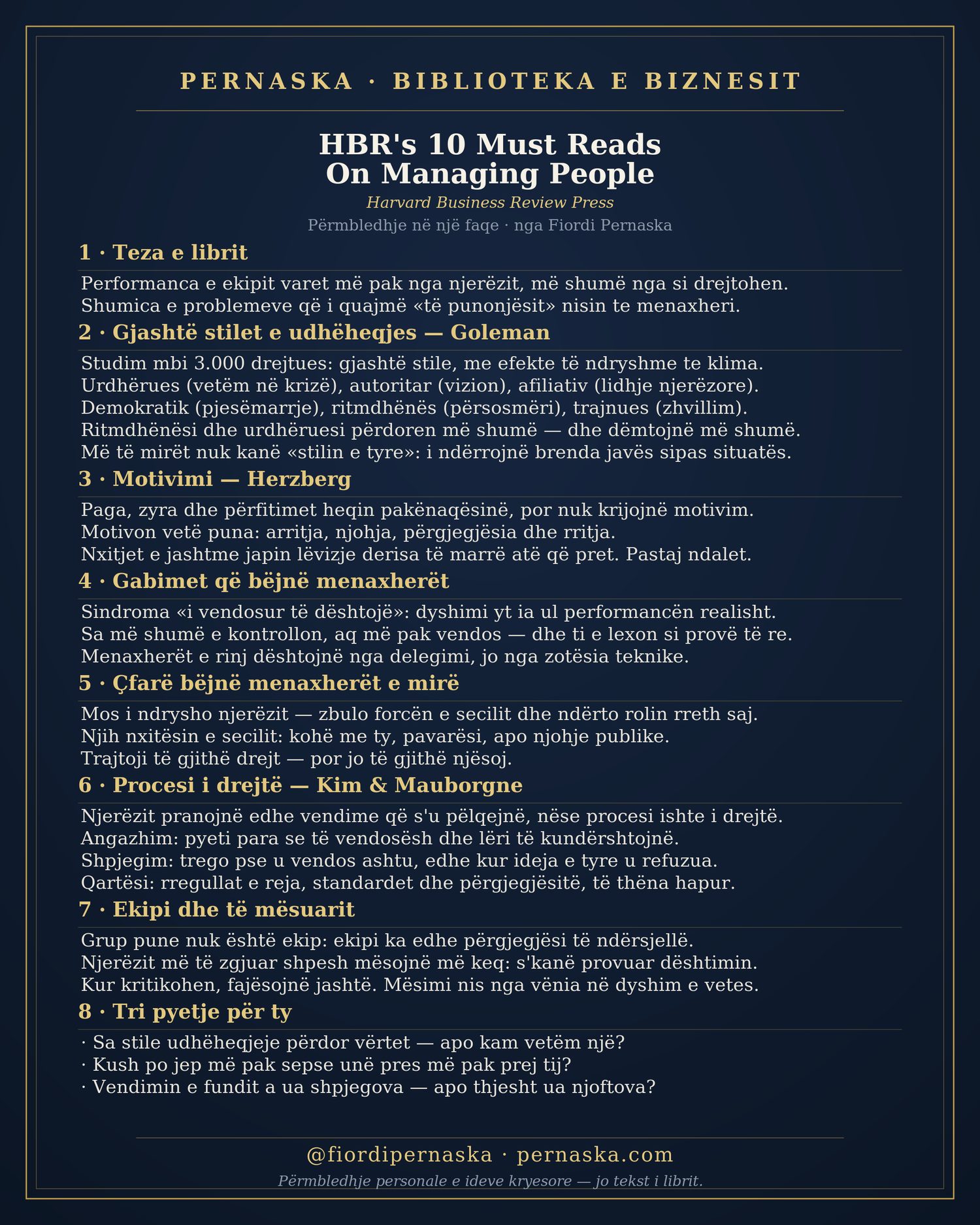 HBR's 10 Must Reads — On Managing People
